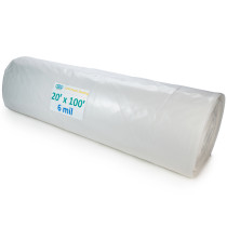 20' x 100' Clear 6 mil Greenhouse Plastic Sheeting, LDPE Film Roll, 2000 sq. ft. Area